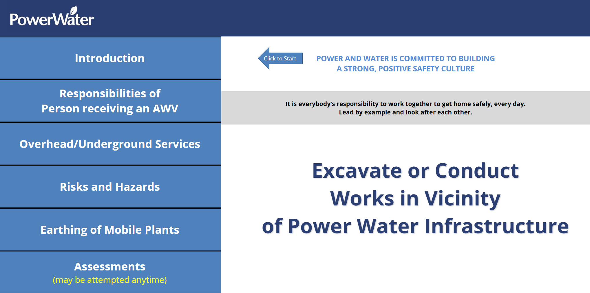 Authority to Work in the Vicinity